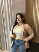 Blazer Ju Modas Nude