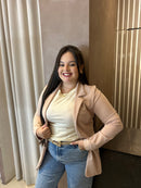 Blazer Ju Modas Nude