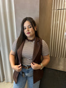 Colete Max Alfaiataria Marrom