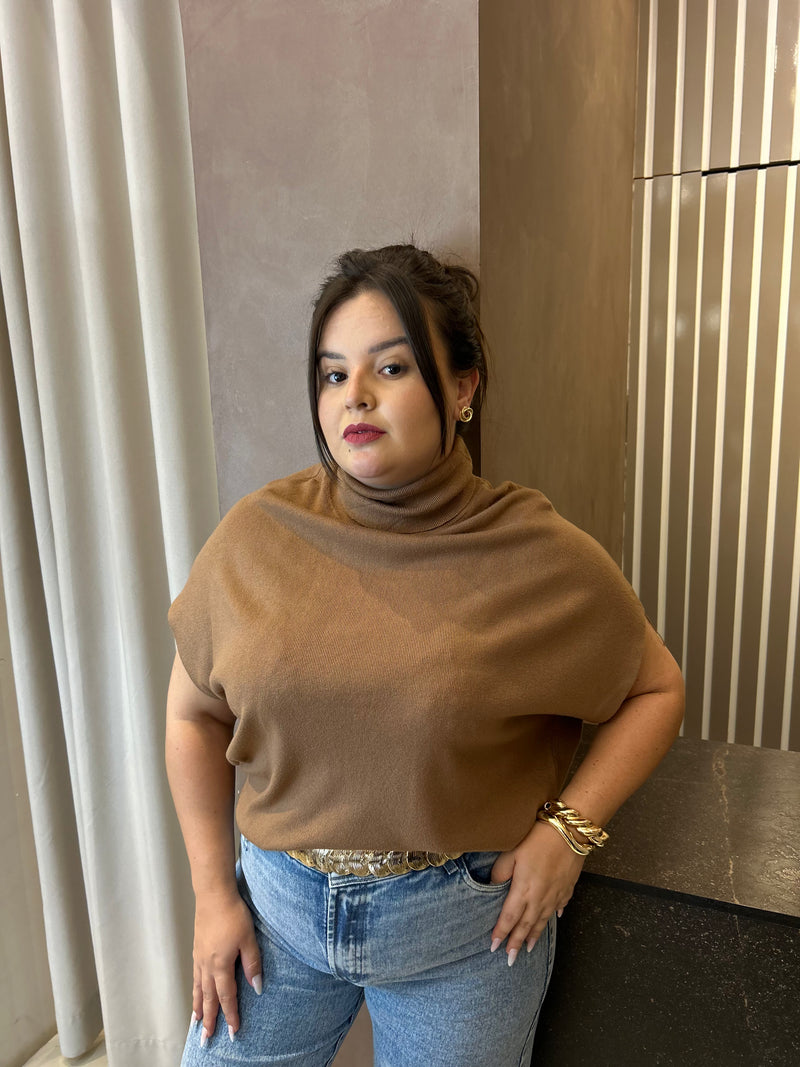 Blusa Mondal Gola Capuccino