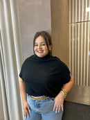 Blusa Modal Gola Preta