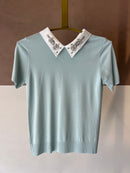 Blusa Gola Pedraria Verde Bebê