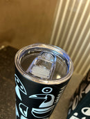 Copo Canudo Estampa Preta